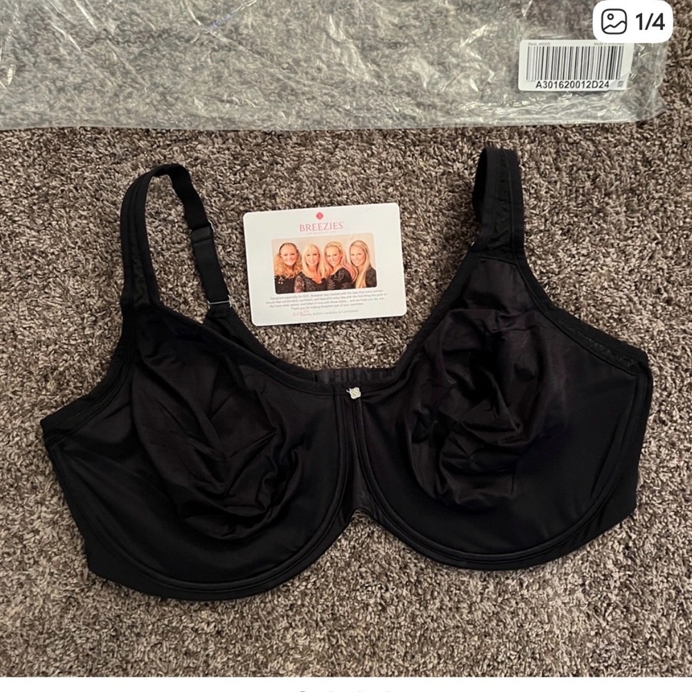 Breezies Elegant Black Underwire Bra